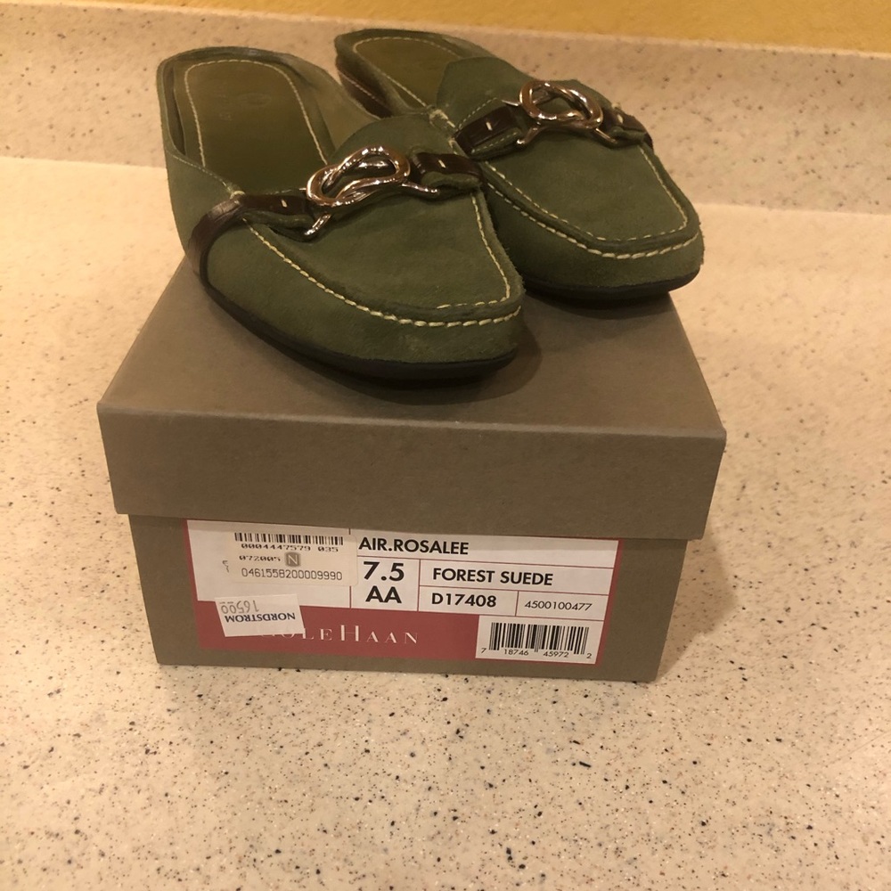 Green suede Cole Haan mules - Picture 5 of 6
